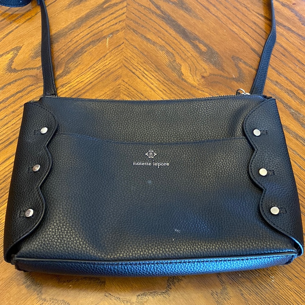 Black leather purse